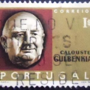 Selo postal de Portugal de 1965 Calouste Gulbenkian