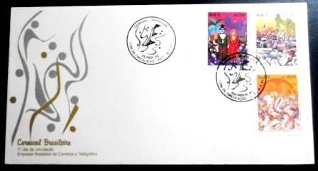Envelope de 1º Dia de Circulação do Brasil de 1991 Carnaval Brasileiro
