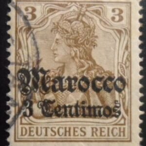 Selo postal do Marrocos de 1911 Germania 3