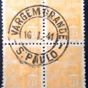 Quadra de selos postais do Brasil de 1940 Avaiação 100