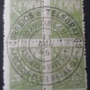 Quadra de selos postais do Brasil 1946 Saldanha da Gama