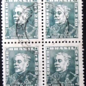 Quadra de selos postais do Brasil de 1956 Duque de Caxias 2