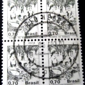 Quadro de selos postais do Brasil de 1979 Quebra do Babaçu