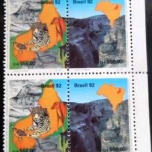 Par de Se-tenant do Brasil de 1992 Serra da Capivara