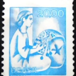 Selo postal do Brasil de 1979 Rendeira