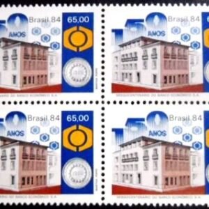 Quadra de selos do Brasil de 1984 Banco Econômico