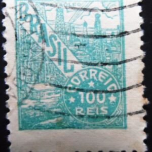 Selo postal do Brasil de 1942 Petróleo