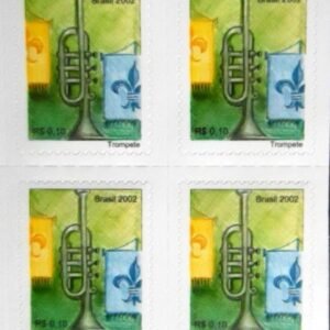 Quadra de selos postais do Brasil de 2005 Trompete