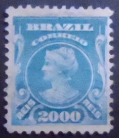 Selo postal do Brasil de 1915 Princesa Isabel - 150 N