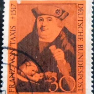 Selo postal da Alemanha de 1967 Franz von Taxis