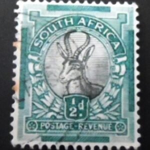 Selo postal da África do Sul de 1926 Springbok South