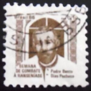 )Selo postal do Brasil de 1985 Padre Bento H 23 U