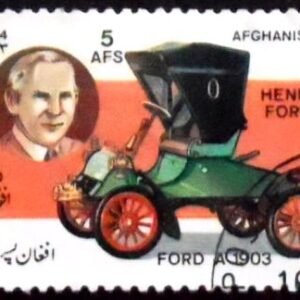 Selo postal do Afeganistão de 1984 Ford Model A two-seater