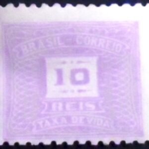 Selo postal do Brasil de 1942 Taxa Devida Horizontal 10