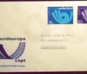 Envelope de Primeiro Dia da Holanda de 1973 C.E.P.T.- Posthorn