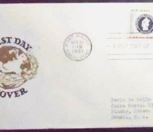 Envelope de Primeiro Dia da Zona do Canal de 1961 Caribbean Army School