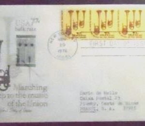 Envelope de Primeiro Dia dos Estados Unidos de 1976 Saxhorns