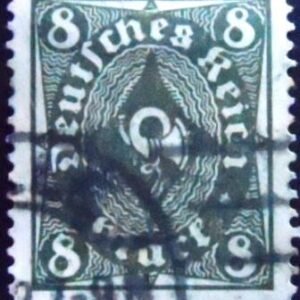 Selo postal da Alemanha Reich de 1922 Posthorn 8