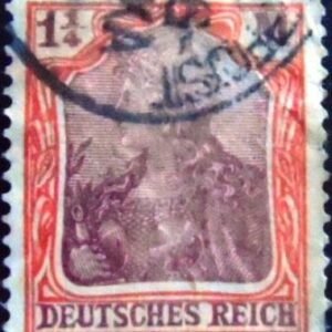 Selo postal da Alemanha Reich de 1920 Germania 1¼