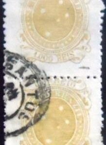 Par de selos postais do Brasil de 1892 Cruzeiro 1000 JP 1