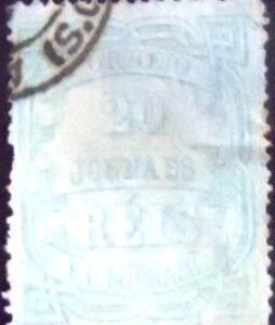 Selo postal do Brasil de 1880 Jornal Cifra Horizontal 20 JP5