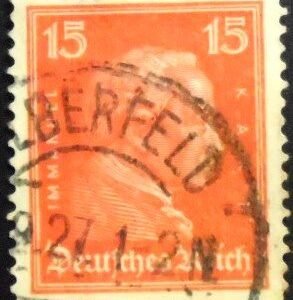 Selo postal da Alemanha Reich de 1926 Immanuel Kant 15