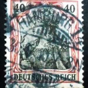 Selo postal da Alemanha Reich de 1905 Germania 40 I