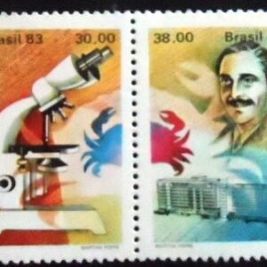 Se-tenant do Brasil de 1983 Prevenção ao câncer N