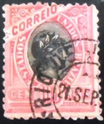 Selo postal do Brasil de 1894 República 100