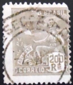 Selo postal do Brasil de 1929 Aviação 200