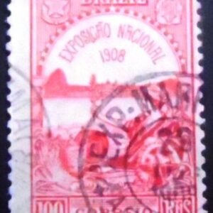 Selo postal comemortivo do Brasil de 1908 C 7 U
