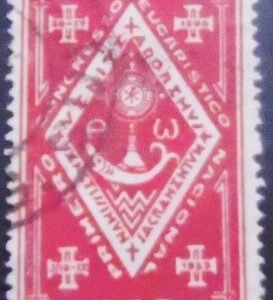 Selo postal do Brasil de 1933 Congresso Eucarístico C 59 U