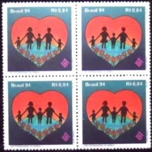 Quadra de selos postais do Brasil de 1994 Família