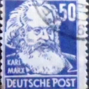 Selo postal da Alemanha de 1948 Karl Marx
