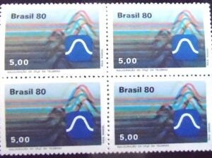 Quadra de selos do Brasil de 1980 Telebrás