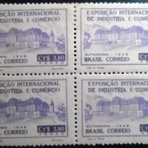Quadra de selos postais do Brasil de 1948 Feira Quitandinha 3