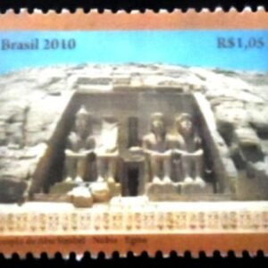 Selo postal do Brasil de 2010 Templo de Abu Simbel M
