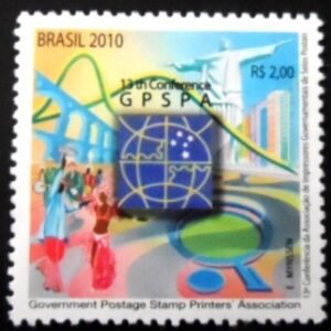 Selo postal do Brasil de 2010 Associação de Impressores Governamentais de Selos Postais M
