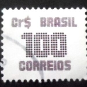 Selo postal do Brasil de 1985 Tipo Cifra Cr$ 100 - 634 U