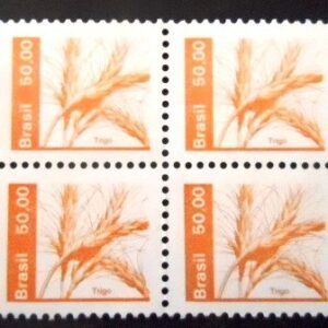 Quadra de selos postais do Brasil de 1982 Trigo