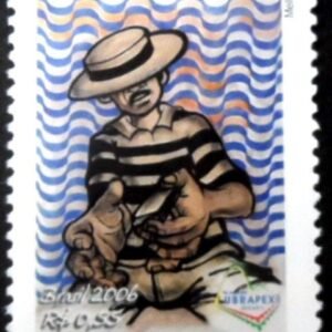 Selo postal do Brasil de 2006 Sambista M