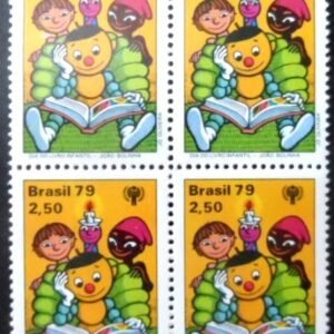 Quadra de selos postais do Brasil de 1979 João Bolinha