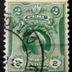 Selo postal do Peru de 1909 Christoph Columbus
