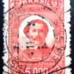 Selo postal do Brasil de 1933 Augusto Severo U