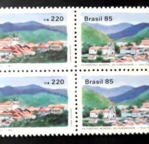 Quadra postal do Brasil de 1985 Ouro Preto