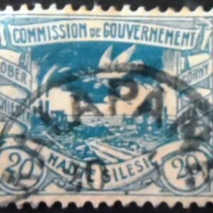 Selo postal da Alemanha Alta Silésia Silesian metallurgical plants 20