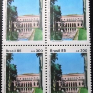 Quadra de selos postais de 1985 Museu Histórico