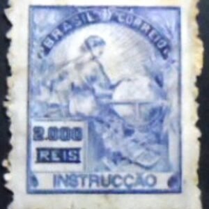 Selo postal Do Brasil de 1924 Instrução 2000 U