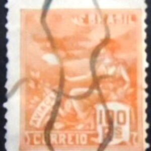 Selo postal do Brasil de 1926 Aviação 100