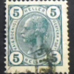 Selo postal da Áustria de 1904 Emperor Franz Joseph 5